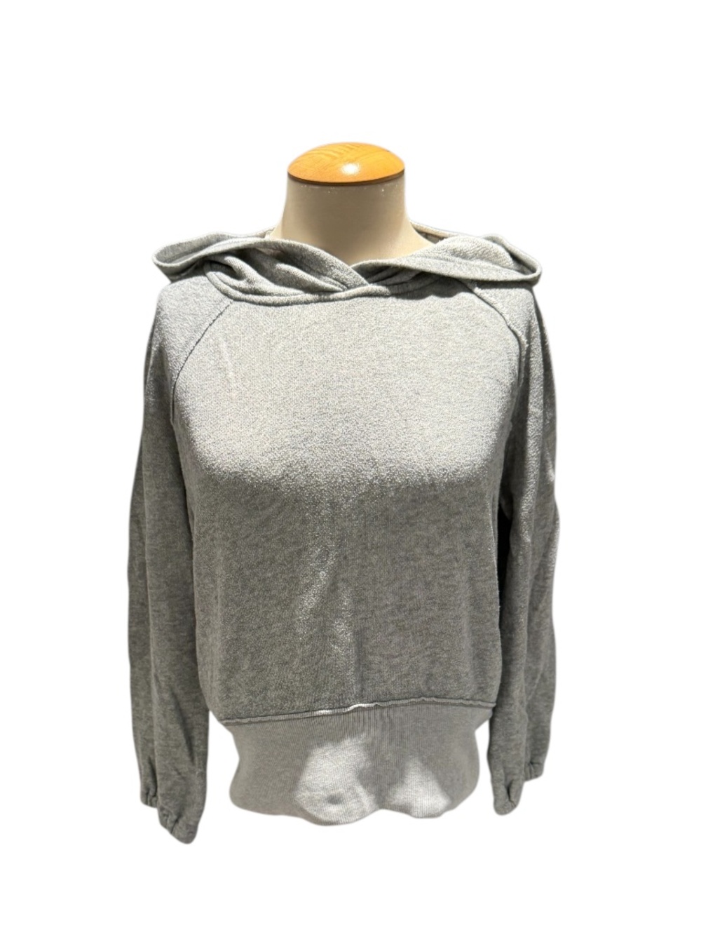 FREE PEOPLE grey cropped hoodie - size xs